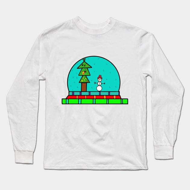 Snowball​ and​ ​snowman Long Sleeve T-Shirt by littlesheep
